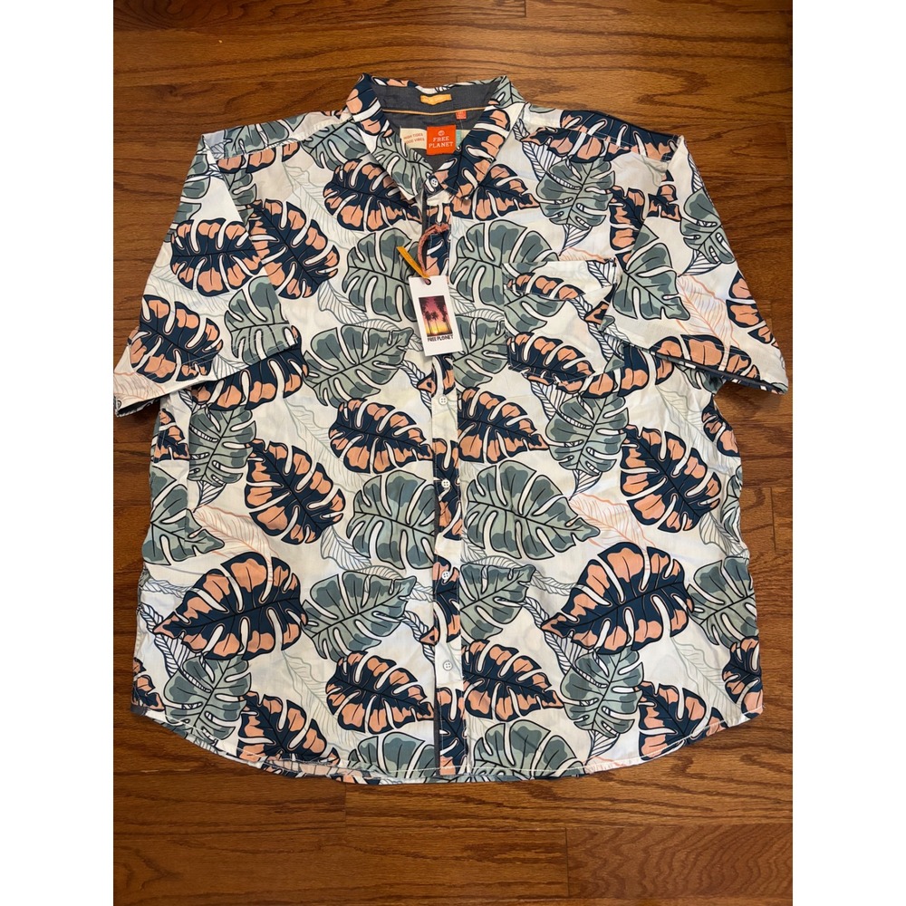 Free Planet‎ Short Sleeved Button Down Size 4X